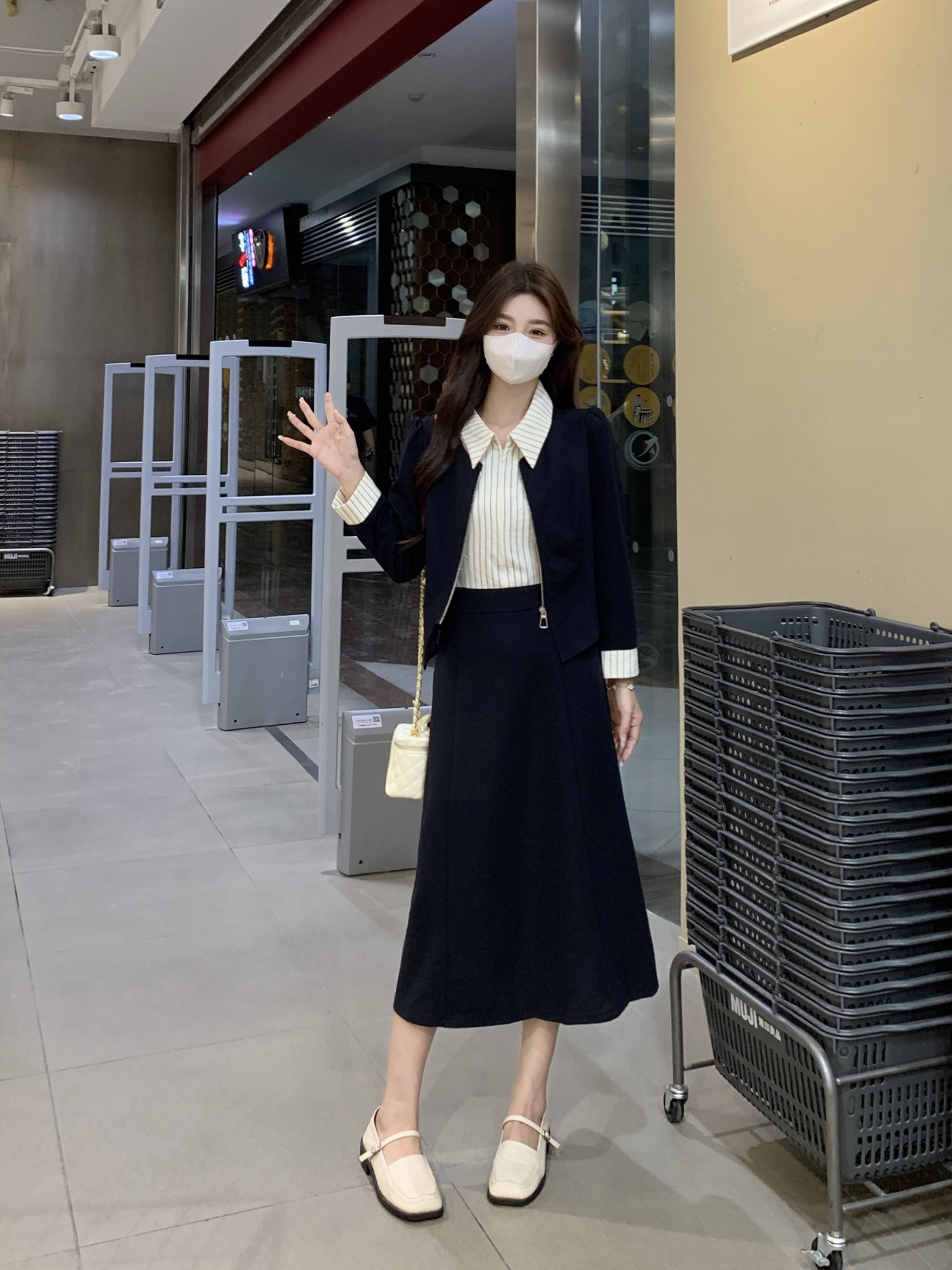 Plus Size 2026 Slimming Long Sleeve Faux Two-Piece Fashion Dress Autumn French Waist Casual Dress for Women - Image 2