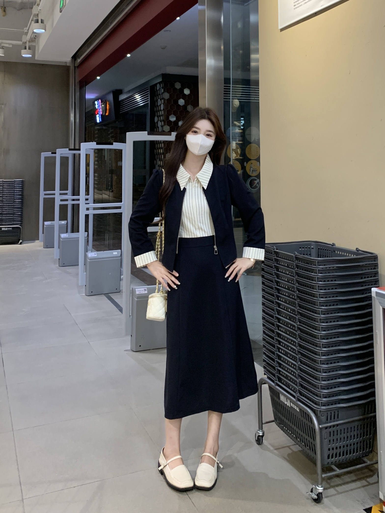 Plus Size 2026 Slimming Long Sleeve Faux Two-Piece Fashion Dress Autumn French Waist Casual Dress for Women - Image 3